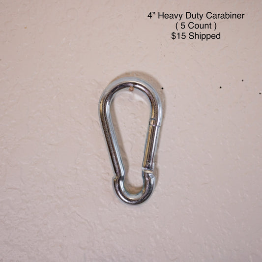 4” Heavy Duty Carabiner (5 Pack)