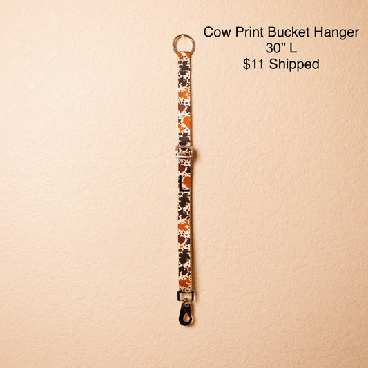 Cow Print Bucket Hanger