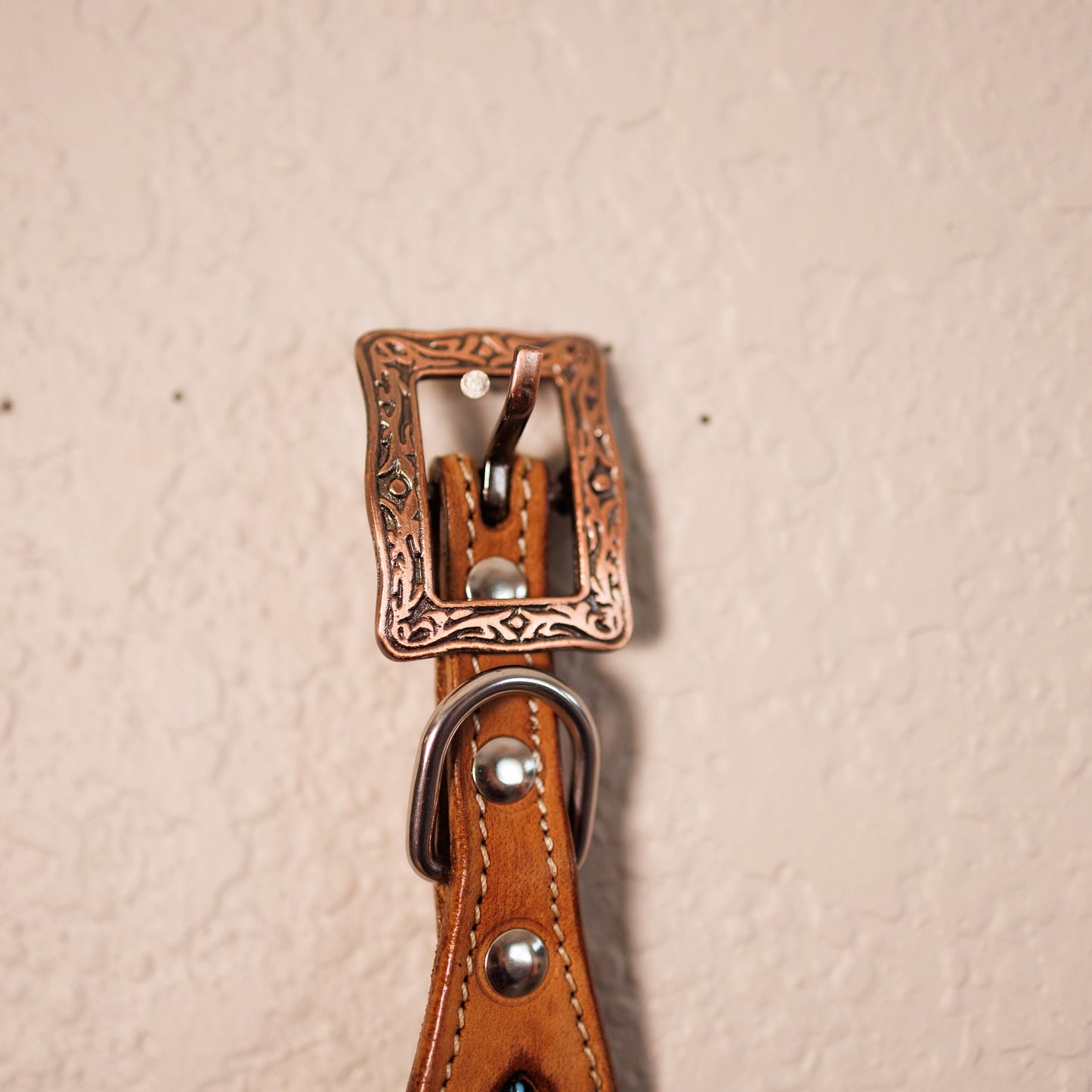 Aztec Beaded Pink Dog Collar