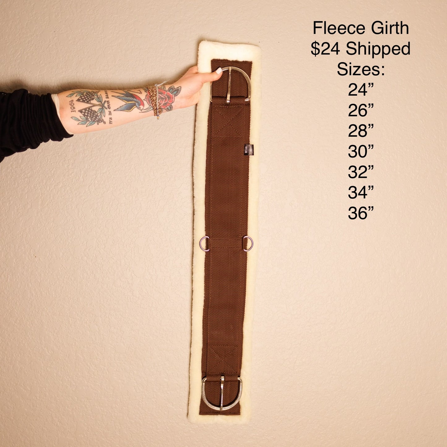 Brown Fleece Girth