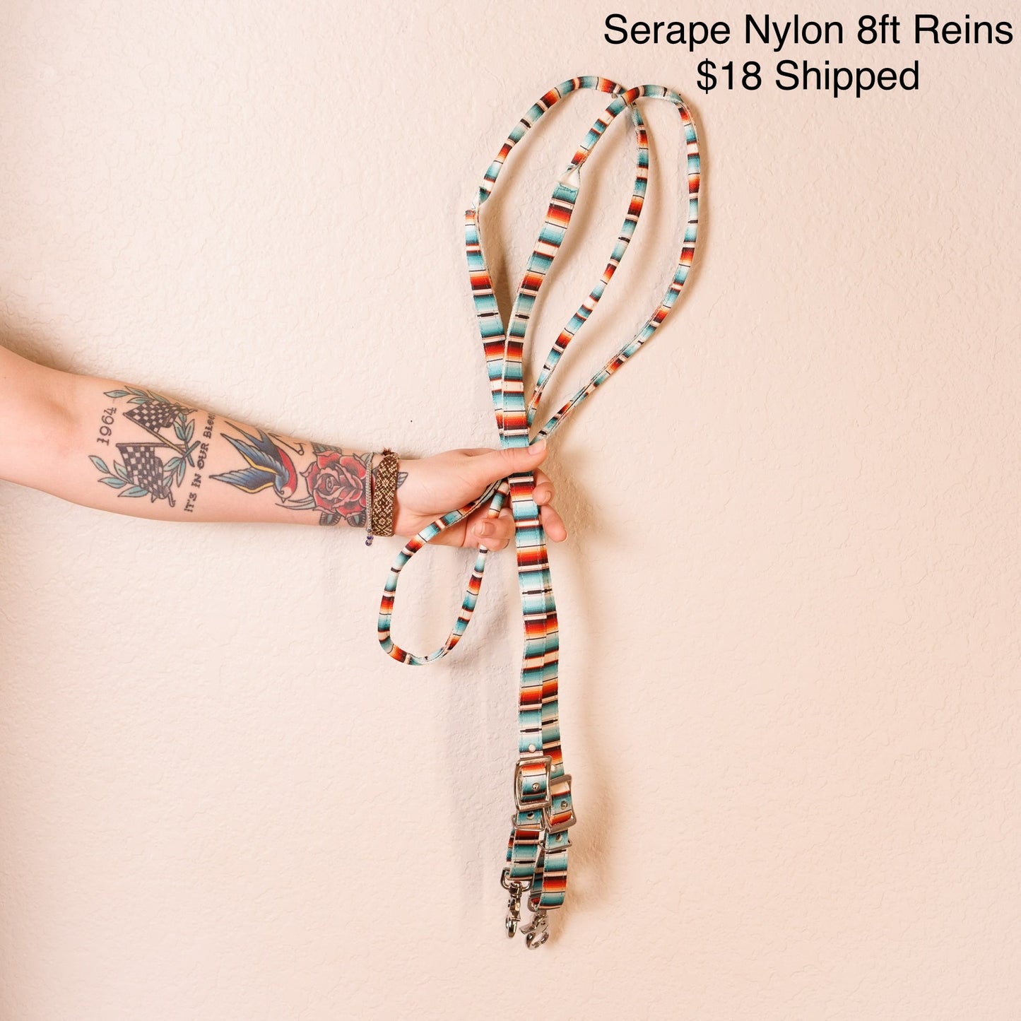 Serape Nylon 8ft Reins