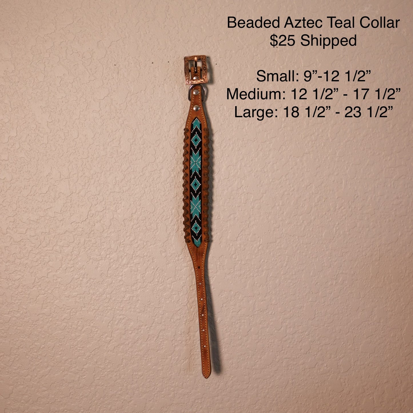 Beaded Aztec Teal Collar