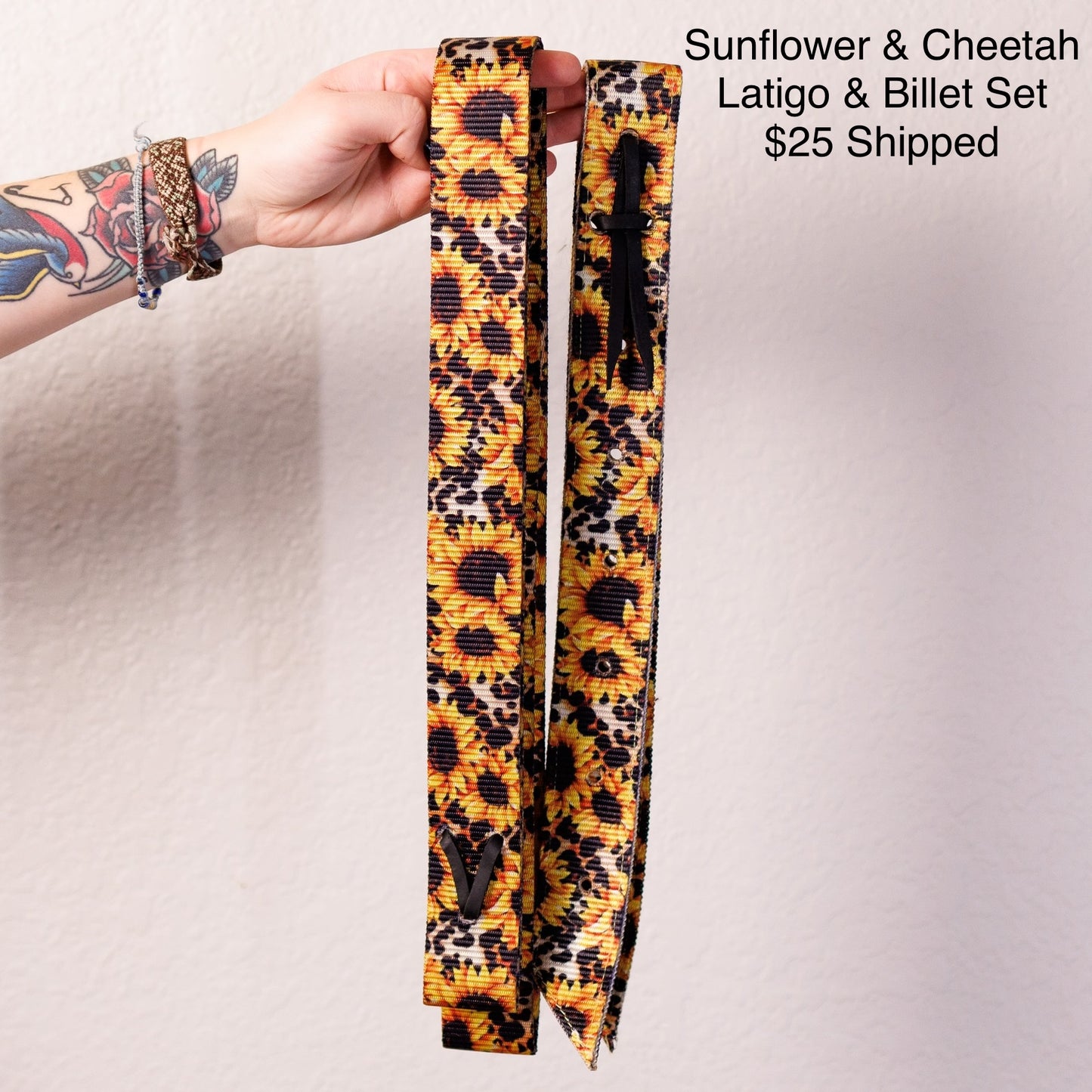 Sunflower & Cheetah Latigo & Billet Set