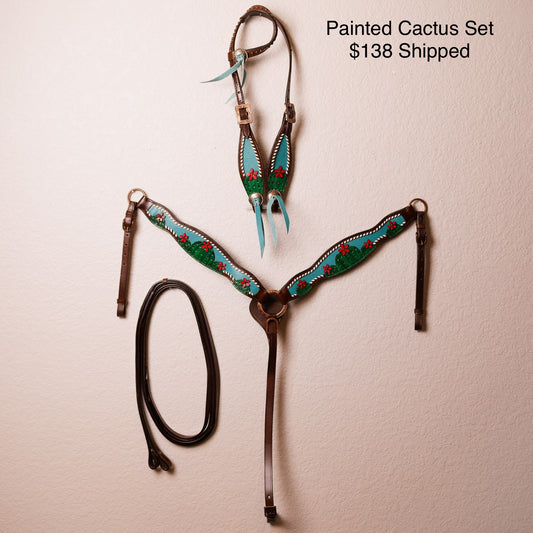 Painted Cactus Tack Set