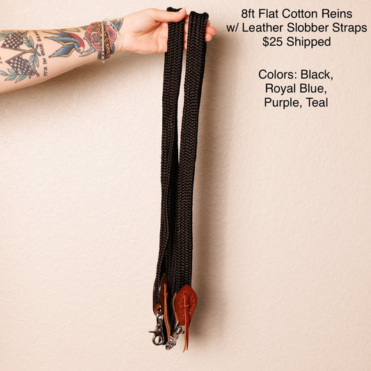 8ft Flat Cotton Reins