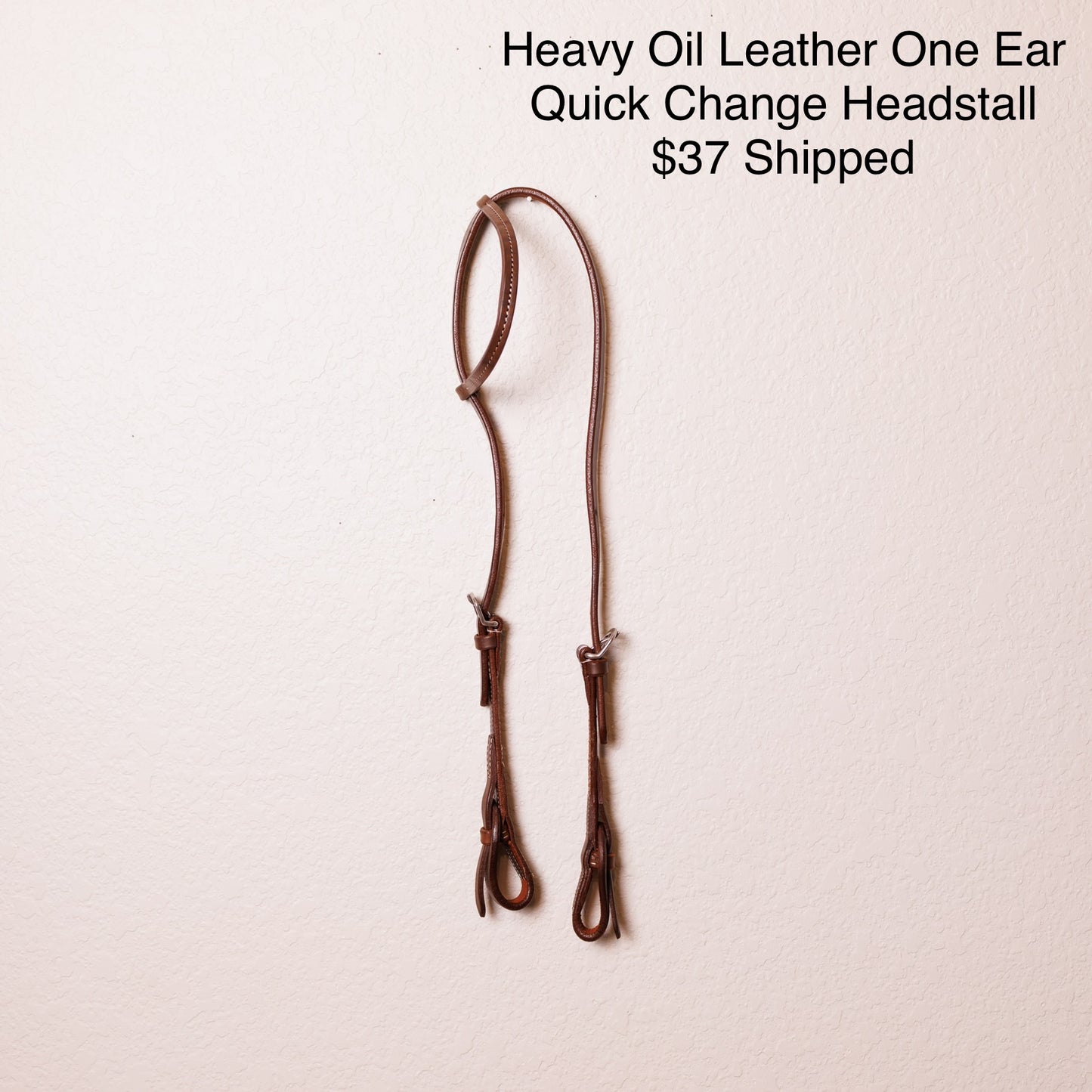 Heavy Oil Leather One Ear Quick Change Headstall